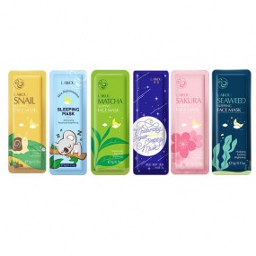 Laikou Sakura Seaweed Snail Koala Matcha Sleeping Face Hydrating Moisturizing Repairing Brightening Firming Sheet Travel