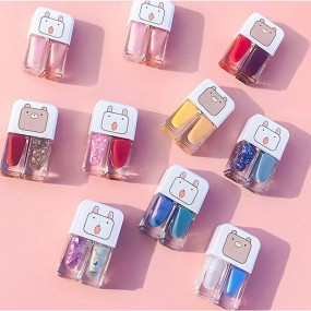 Funny Design Private Label Twins Shape Two Color Nail Art Water-Based Nontoxic UV Gel Nail Polish