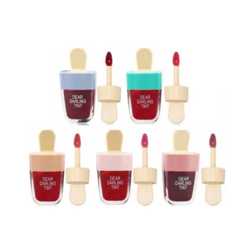 6 Candy Colors Super Ice Cream Lip Gloss Waterproof Long Lasting Makeup Liquid Lipstick Sweet Red Lip Tint Sweet LipGloss