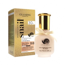 高品质70ml蜗牛修复BB霜，SPF 30抗衰老遮瑕膏，美白和保湿成分，亮妆