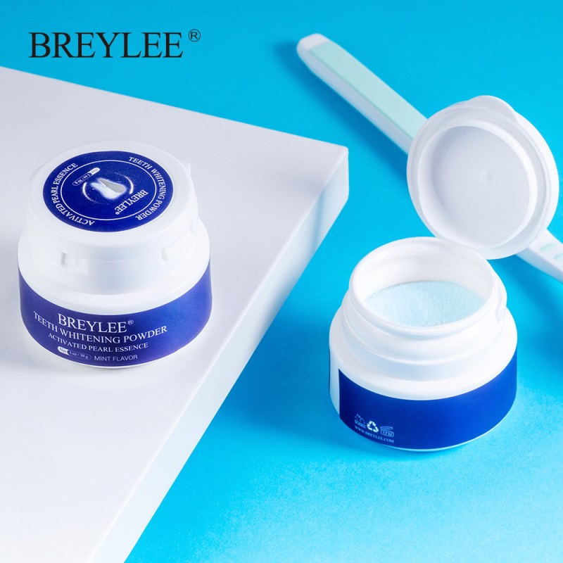 BREYLEE  Teeth Whitening Powder Toothpaste Organic Pearl Peroxide Free Teeth Whitening Powder