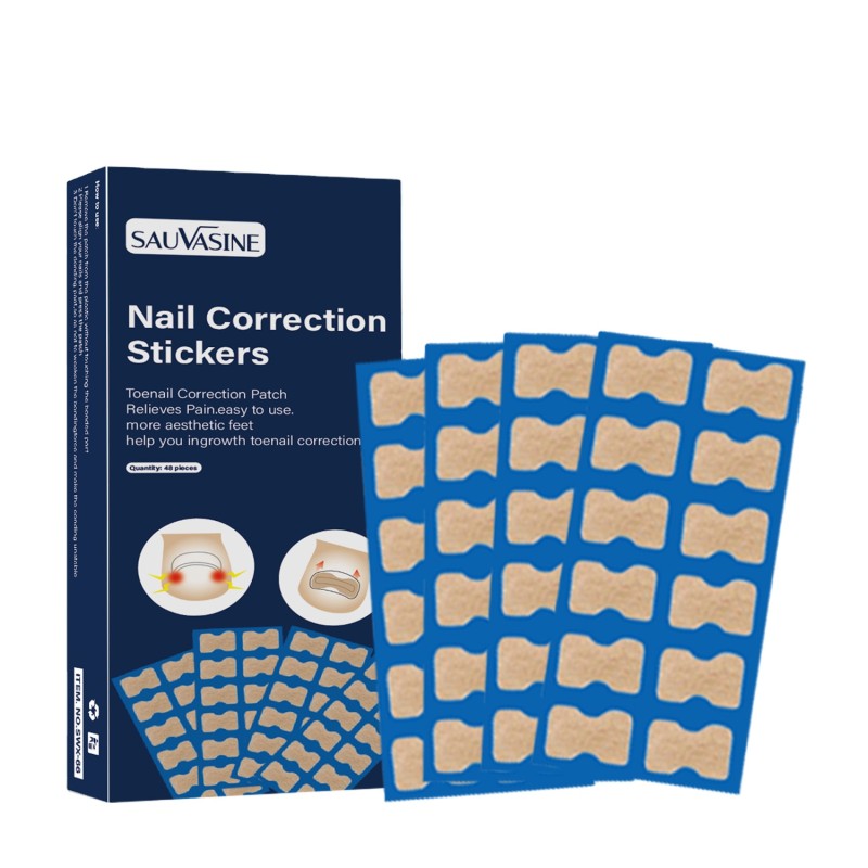 SAUVASINE Nail Ingrown Toenail Correction Sticker Fungus Care Treatment Toenail Patches 50 Pieces