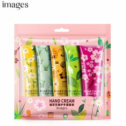 5支/套IMAGES护手霜保湿滋养抗皲裂抗衰老植物花冬季迷你护手霜套装