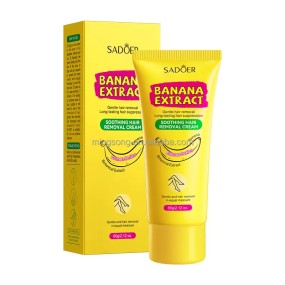SADOER Private Label Organic Banana Gentle Soothing Hair Removal Cream Smooth Skin Underarm Body Hair Removing Cream