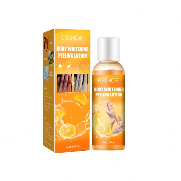 Eelhoe黑色皮肤美白橙体去皮乳液有机皮肤护理美白去皮乳液