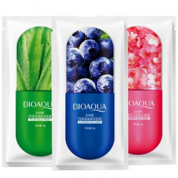 BIOAQUA芦荟植物果冻面膜睡眠面膜樱花保湿面膜单包