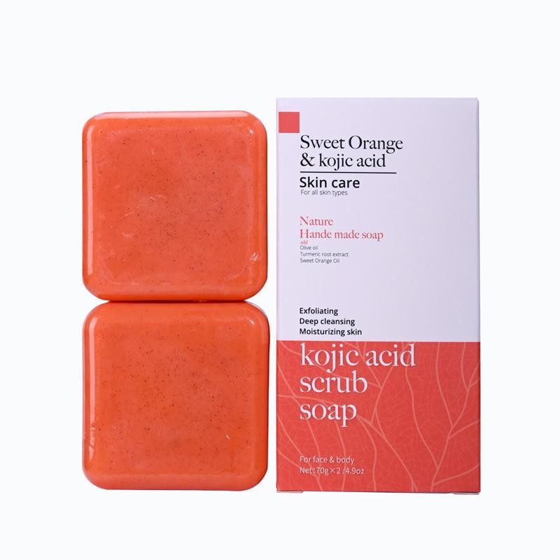 Private Label Natural Organic Whitening Skin Soap Moisturizing Exfoliating Deep Cleansing Kojic Acid Handmade Soap