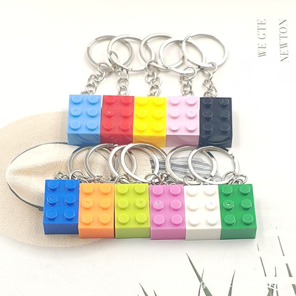 Building Block Keychain Factory - Creative MOC 2x3 Brick