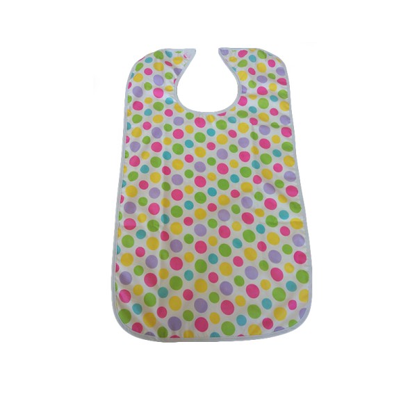 Adult Bibs Manufacturer - Terry Clothing Protector Dots Print