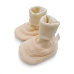 Baby Booties Supplier - GOTS Organic Cotton Knitted Apricot
