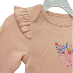 Bamboo Clothing Supplier - Long Sleeve Print Rib Baby