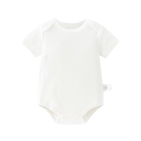 Baby Rompers Supplier - Solid Color Cotton Short-Sleeved