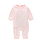 Infant Romper Supplier - Cotton Long-Sleeve Shoulder-Button