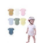 Baby Rompers Supplier - Solid Color Cotton Short-Sleeved