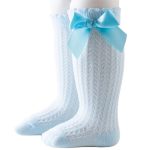 Girls Socks Factory - Ribbon Bow Knee High Anti-Slip