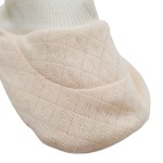 Baby Booties Supplier - GOTS Organic Cotton Knitted Apricot