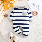 Baby Romper Manufacturer - Comfortable Button Three-Piece Set