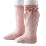Girls Socks Factory - Ribbon Bow Knee High Anti-Slip
