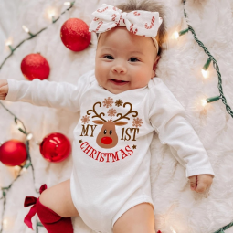Baby Romper Supplier - Christmas Long-Sleeved Cotton Knitted