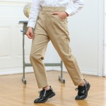 Boys Pants Manufacturer - Casual Khaki Printed Long