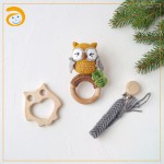 Crochet Teether Supplier - Wholesale Cotton Animal Wooden