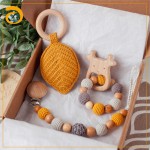 Pacifier Chain Factory - BPA Free Silicone Wooden Set