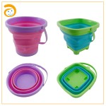 Beach Bucket Set Supplier - 4 Piece Folding Silicone Toys
