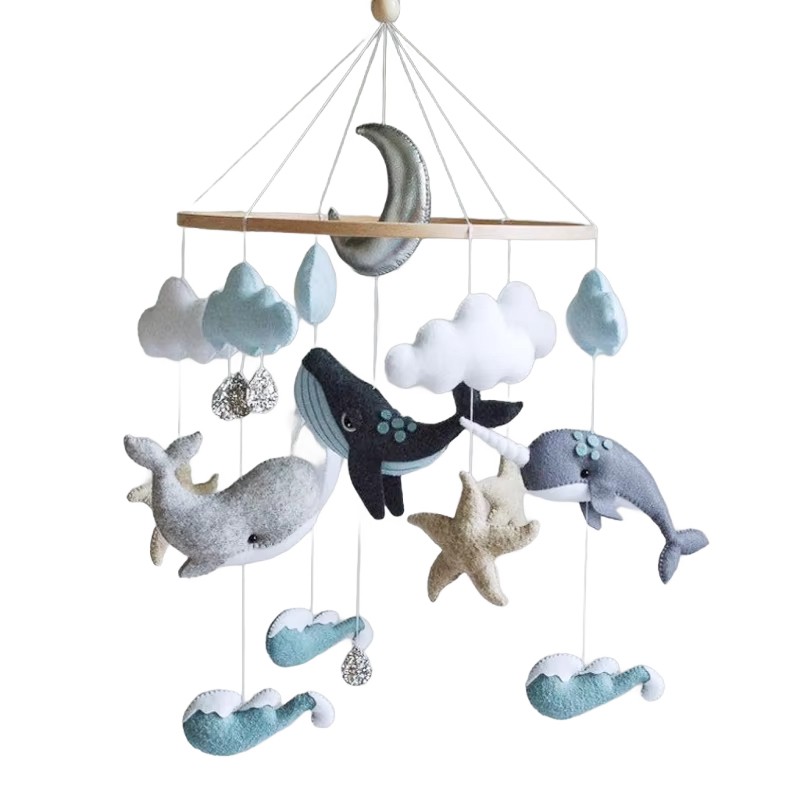 Crib Mobile Factory - Forest Animal Leaves Felt Hanging