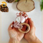 Crochet Rattle Manufacturer - Bat Teether Ring Chew Toy