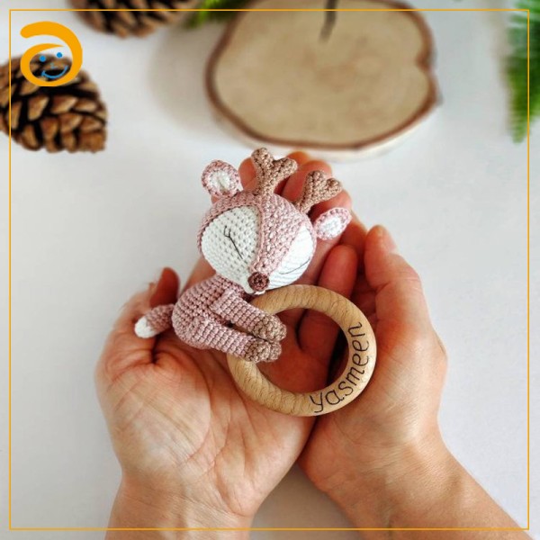 Crochet Rattle Manufacturer - Bat Teether Ring Chew Toy