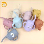 Silicone Baby Cup Manufacturer - BPA Free Cut Pattern Straw