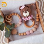 Pacifier Chain Factory - BPA Free Silicone Wooden Set
