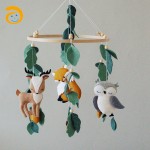 Crib Mobile Factory - Forest Animal Leaves Felt Hanging