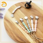 Pacifier Clips Manufacturer - Silicone Beaded Lanyard Wooden