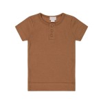 Toddler Tshirts Manufacturer - Ribbed Short Sleeve Henley