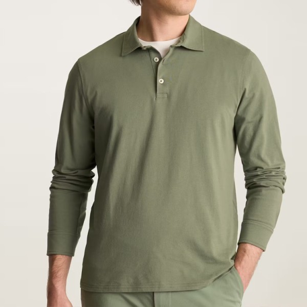Men's Polo Shirt Factory - Organic Cotton Long Sleeve
