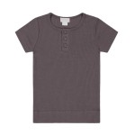 Toddler Tshirts Manufacturer - Ribbed Short Sleeve Henley