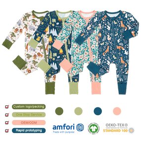 Baby Rompers Supplier - Organic Bamboo Onesie Zipper