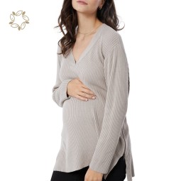 Maternity Sweater Manufacturer - Bamboo Side Zip Nursing