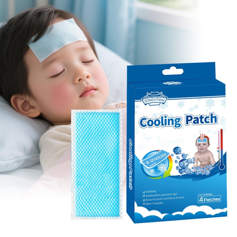Hot Products Hydrogel Kids Forehead Patch Factory Supply Cooling Patches Ice Cold Patch