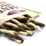 健康宠物牙齿咀嚼扭棒牛油果和牛奶味狗磨牙练习清洁牙齿治疗牙垢去除狗零食