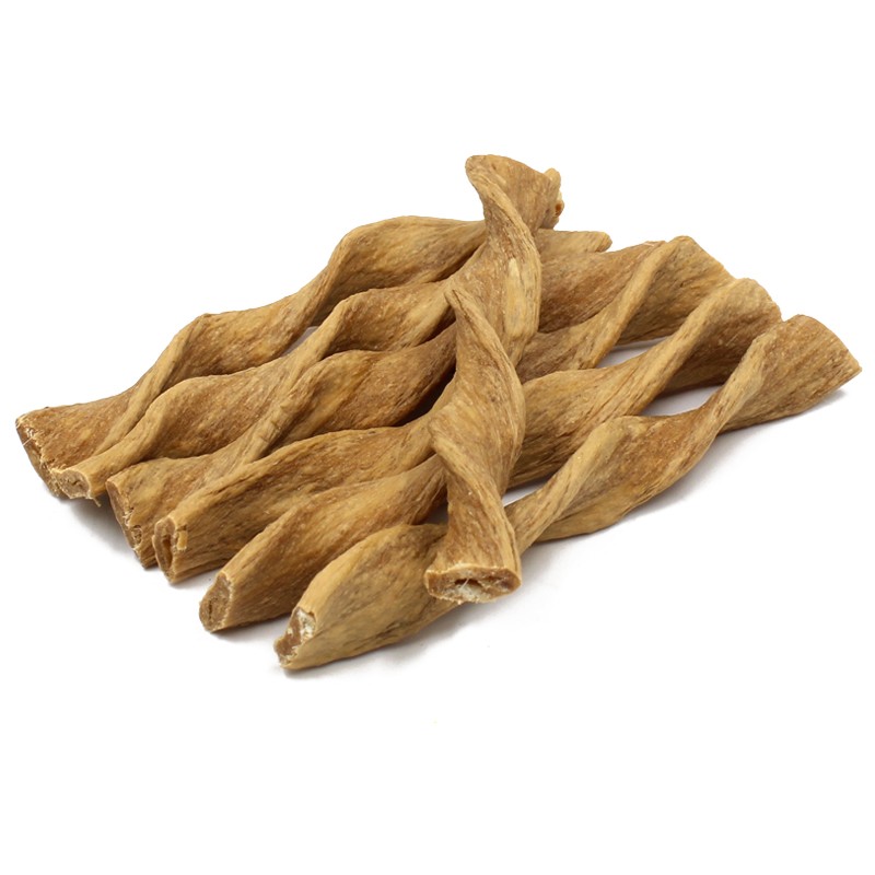 Natural Pet Treats Food Manufacturer Duck Flavor Dog Chew Teeth Grinding High Protein Collagen Dog Treats Twist Stick Dog Snack