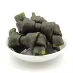 有机散装绿茶味狗治疗清新口气咀嚼骨头无谷物宠物食品