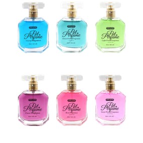 私人品牌豪华宠物香水狗体臭消除喷雾环保塑料玻璃宠物美容套装狗和猫