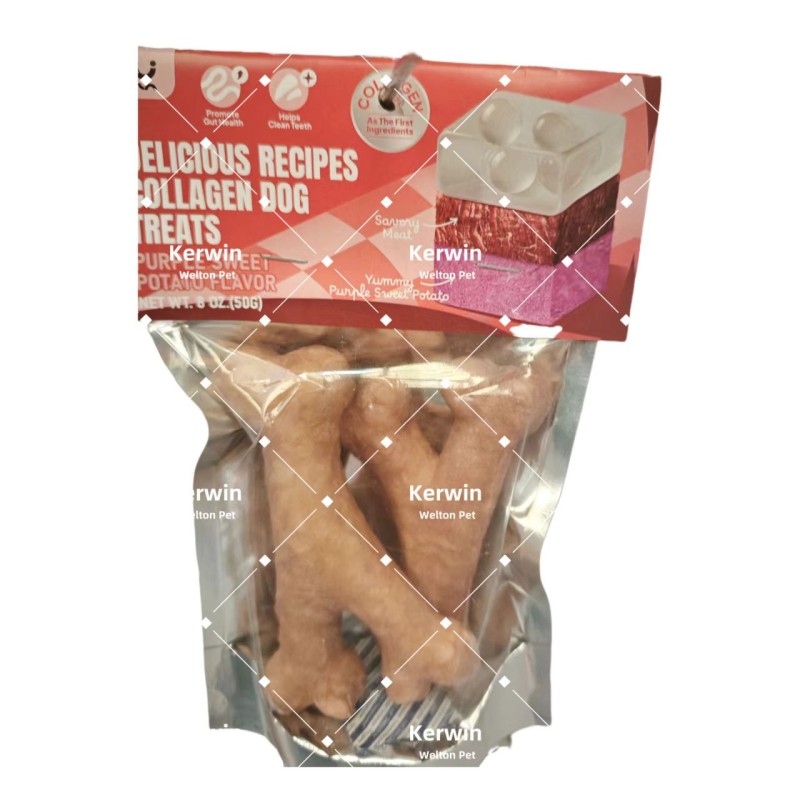 OEM Dry Dog Food Treats Wholesale Dog Dental Snack Treats Goat Milk Cheese Flavor Collagen High Protein Dental Chews for Pets