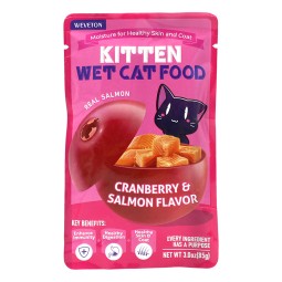 多种口味小猫猫奶油湿食品对待100%真正的肉制成的私人标签定制猫湿食品袋包装