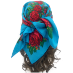Babushka Scarf Factory - Square Head Wrap Flower
