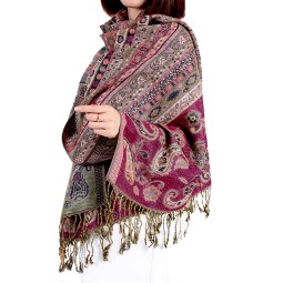 Pashmina Shawl Factory - Custom Design Jacquard Tassel