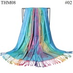 Rainbow Scarf Manufacturer - Hot Selling Polyester Jacquard