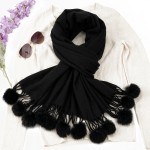 Cashmere Scarf Manufacturer - Fashion Winter Pom Pom